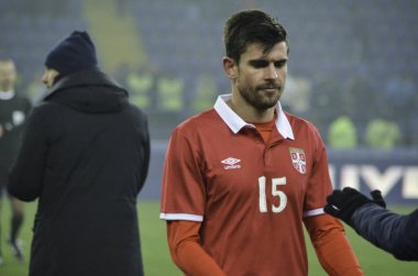 Kharkiv, Ukrayna - 15 Kasım 2016: Nemanja Pejcinovic sırasında 