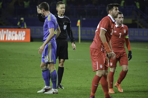 Charków, Ukraina - 15 listopada 2016: Andrija Pavlovic (R) durin — Zdjęcie stockowe