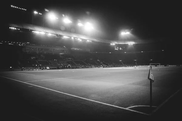 Kharkiv Ukraine February 2018 Empty Stadium Start Uefa Champions League — Stock Photo, Image