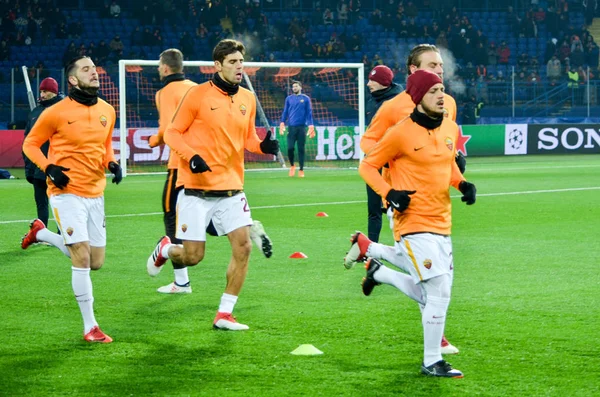 Kharkiv Ukraine February 2018 Training Players Roma Uefa Champions League — Stock Photo, Image