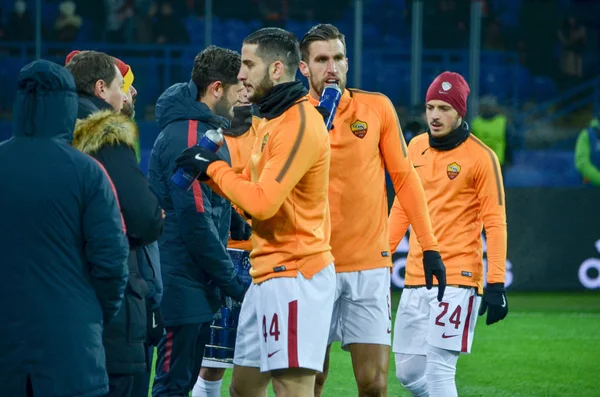 Kharkiv Ukraine February 2018 Training Players Roma Uefa Champions League — Stock Photo, Image