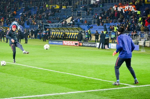 Kharkiv Ukraine Fevereiro 2018 Treinamento Jogadores Como Roma Durante Jogo — Fotografia de Stock