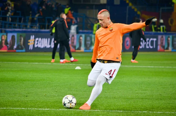 Charkiv Ukraina Februari 2018 Radja Nainggolan Uefa Champions League Match — Stockfoto