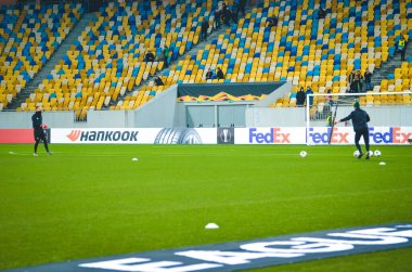 LVIV, UKRAINE - November 07, 2019: Football player during the UEFA Europa League match between Alexandria (Ukraine) vs AS Saint Etienne (France), Ukraine