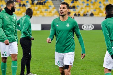 LVIV, UKRAINE - November 07, 2019: Assane Diousse player during the UEFA Europa League match between Alexandria (Ukraine) vs AS Saint Etienne (France), Ukraine