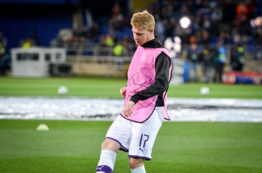 KHARKIV, UKRAINE - September 18, 2019: Kevin De Bruyne during the UEFA Champions League match between Shakhtar Donetsk vs Manchester City (England), Ukraine