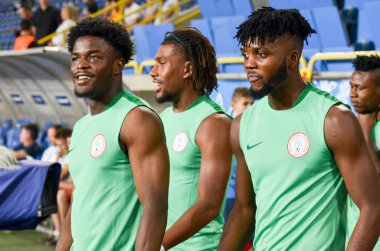 DNIPRO, UKRAINE - September 10, 2019: Football player during the friendly match between national team Ukraine against Nigeria national team, Ukraine