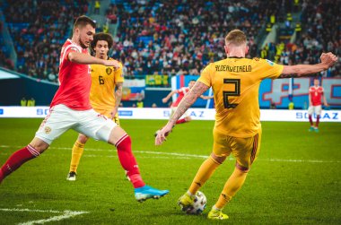 SAINT-PETERSBURG, RUSSIA - November 16, 2019: Toby Alderweireld player during UEFA EURO 2020 qualifying match between national team Russia against Belgium national team, Russia
