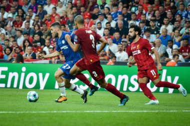 Istanbul, Turkey - August 14, 2019: Mateo Kovacic player during the UEFA Super Cup Finals match between Liverpool and Chelsea at Vodafone Park in Vodafone Arena, Turkey