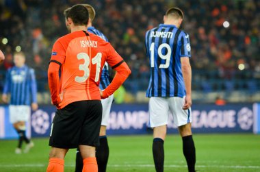 KHARKIV, UKRAINE - December 11, 2019: Ismaily player during the UEFA Champions League match between Shakhtar vs Atalanta Bergamasca Calcio BC (Italy), Ukraine