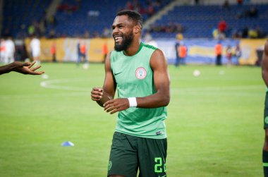 DNIPRO, UKRAINE - September 10, 2019: Bryan Idowu player during the friendly match between national team Ukraine against Nigeria national team, Ukraine