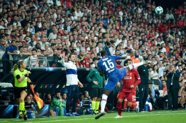 İstanbul, Türkiye - 14 Ağustos 2019: Frank Lampard, Liverpool ile Chelsea arasında Vodafone Arena, Türkiye 'deki Vodafone Park' ta oynanan Uefa Süper Kupası Finalleri sırasında