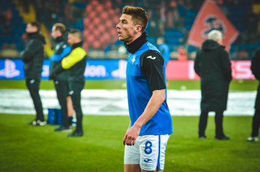 KHARKIV, UKRAINE - December 11, 2019: Robin Gosens player during the UEFA Champions League match between Shakhtar vs Atalanta Bergamasca Calcio BC (Italy), Ukraine