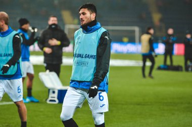 KHARKIV, UKRAINE - December 11, 2019: Jose Luis Palomino players during the UEFA Champions League match between Shakhtar vs Atalanta Bergamasca Calcio BC (Italy), Ukraine