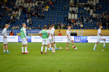 DNIPRO, UKRAINE - September 10, 2019: Ukraine national team training session during the friendly match between national team Ukraine against Nigeria, Ukraine