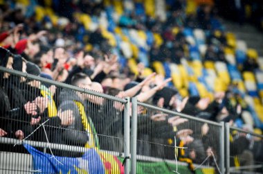 Lviv, Ukrayna - 28 Kasım 2019: Uefa Avrupa Ligi (Ukrayna) - Wolfsburg (Almanya), Ukrayna