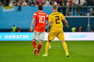 SAINT-PETERSBURG, RUSSIA - November 16, 2019: Toby Alderweireld player during UEFA EURO 2020 qualifying match between national team Russia against Belgium national team, Russia