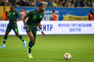DNIPRO, UKRAINE - September 10, 2019: Semi Ajayi player during the friendly match between national team Ukraine against Nigeria national team, Ukraine