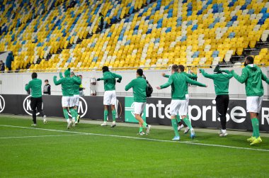 LVIV, UKRAINE - November 07, 2019:  AS Saint Etienne training session during the UEFA Europa League match between Alexandria (Ukraine) vs AS Saint Etienne (France), Ukraine