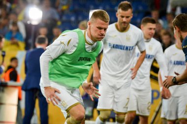 DNIPRO, UKRAINE - September 10, 2019: Football player during the friendly match between national team Ukraine against Nigeria national team, Ukraine