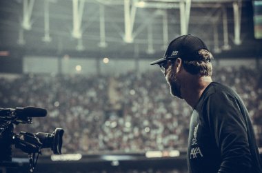 Istanbul, Turkey - August 14, 2019: Jurgen Klopp during the UEFA Super Cup Finals match between Liverpool and Chelsea at Vodafone Park in Vodafone Arena, Turkey