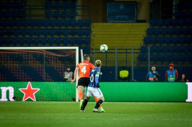 KHARKIV, UKRAINE - December 11, 2019: Papu Gomez player during the UEFA Champions League match between Shakhtar vs Atalanta Bergamasca Calcio BC (Italy), Ukraine