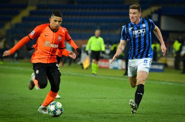 KHARKIV, UKRAINE - December 11, 2019: Robin Gosens player during the UEFA Champions League match between Shakhtar vs Atalanta Bergamasca Calcio BC (Italy), Ukraine