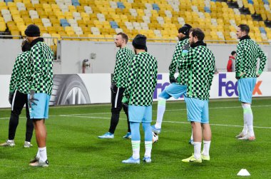 Lviv, Ukrayna - 28 Kasım 2019: Uefa Avrupa Ligi karşılaşmasında Woldria - Wolfsburg (Almanya), Ukrayna