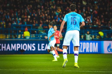 KHARKIV, UKRAINE - September 18, 2019: Rodri player during the UEFA Champions League match between Shakhtar Donetsk vs Manchester City (England), Ukraine
