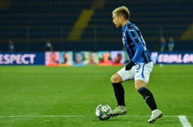 KHARKIV, UKRAINE - December 11, 2019: Papu Gomez player during the UEFA Champions League match between Shakhtar vs Atalanta Bergamasca Calcio BC (Italy), Ukraine
