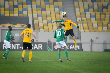 LVIV, UKRAINE - November 07, 2019: Football player during the UEFA Europa League match between Alexandria (Ukraine) vs AS Saint Etienne (France), Ukraine