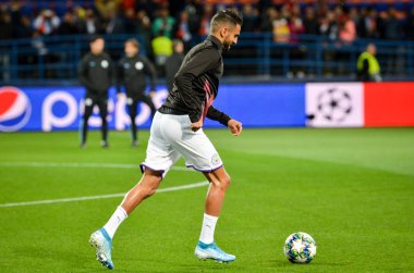 KHARKIV, UKRAINE - September 18, 2019: Football player during the UEFA Champions League match between Shakhtar Donetsk vs Manchester City (England), Ukraine