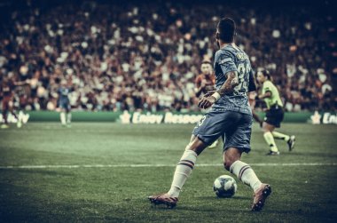 Istanbul, Turkey - August 14, 2019: Emerson player during the UEFA Super Cup Finals match between Liverpool and Chelsea at Vodafone Park in Vodafone Arena, Turkey