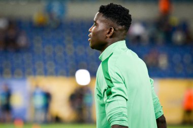 DNIPRO, UKRAINE - September 10, 2019:  Paul Onuachu during the friendly match between national team Ukraine against Nigeria national team, Ukraine