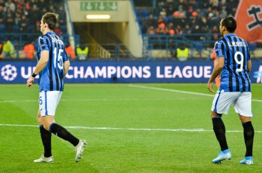 KHARKIV, UKRAINE - December 11, 2019: Marten de Roon player during the UEFA Champions League match between Shakhtar vs Atalanta Bergamasca Calcio BC (Italy), Ukraine