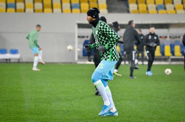 Lviv, Ukrayna - 28 Kasım 2019: John Anthony Brooks Uefa Avrupa Ligi karşılaşmasında Alexandria - Wolfsburg (Almanya), Ukrayna