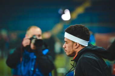 KHARKIV, UKRAINE - December 11, 2019: Taison player during the UEFA Champions League match between Shakhtar vs Atalanta Bergamasca Calcio BC (Italy), Ukraine