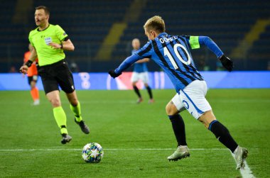 KHARKIV, UKRAINE - December 11, 2019: Papu Gomez player during the UEFA Champions League match between Shakhtar vs Atalanta Bergamasca Calcio BC (Italy), Ukraine