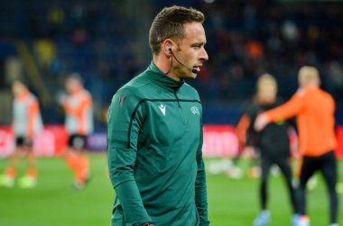 KHARKIV, UKRAINE - September 18, 2019: Referee Artur Soares Dias during the UEFA Champions League match between Shakhtar Donetsk vs Manchester City (England), Ukraine