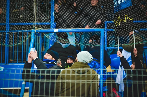 Kharkiv Ucraina Dicembre 2019 Tifosi Ultras Dell Atalanta Bergamasca Calcio — Foto Stock