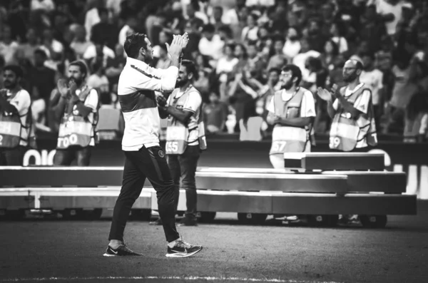 Istanbul Turkey August 2019 Frank Lampard Thanks Fans Support Uefa — Stockfoto