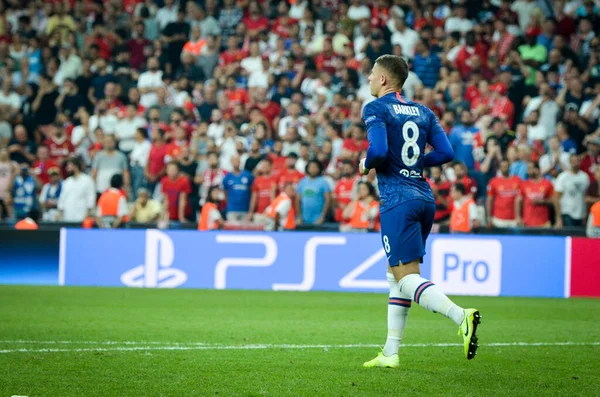Istanbul, Turkey - August 14, 2019: Ross Barkley during the UEFA Super Cup Finals match between Liverpool and Chelsea at Vodafone Park in Vodafone Arena, Turkey