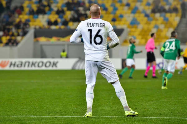 Lviv Ukraine November 2019 Stephane Ruffier Player Uefa Europa League — Φωτογραφία Αρχείου