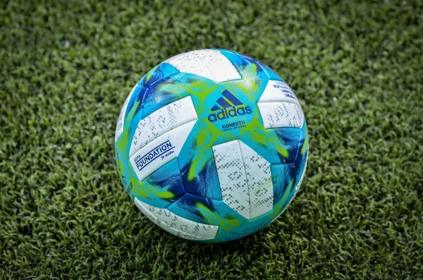 Istanbul Turkey August 2019 Champions League Official Soccer Ball Close — Stock Photo, Image