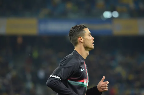 Kyjev Ukrajina Října 2019 Cristiano Ronaldo Trénink Během Kvalifikačního Utkání — Stock fotografie