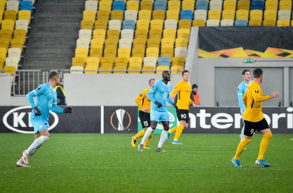 Lviv Ukraine Novembro 2019 Jogador Futebol Durante Jogo Uefa Europa — Fotografia de Stock