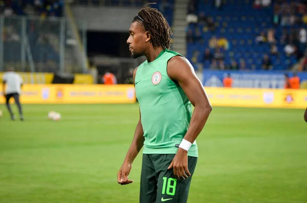 Dnipro Ucrania Septiembre 2019 Alex Iwobi Jugador Durante Partido Amistoso — Foto de Stock