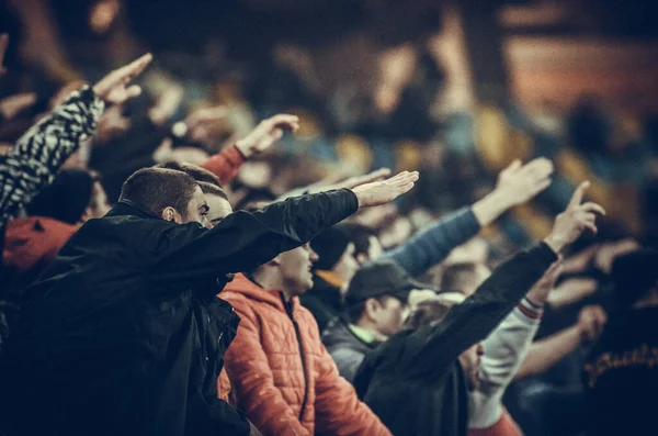 Lviv Ukraine Novembro 2019 Fãs Amd Ultras Apoiam Sua Equipe — Fotografia de Stock