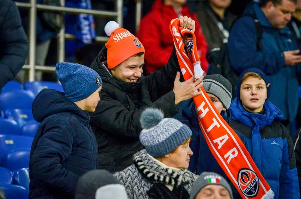 Kharkiv Ukraine December 2019 Football Support Team Uefa Champions League — Zdjęcie stockowe