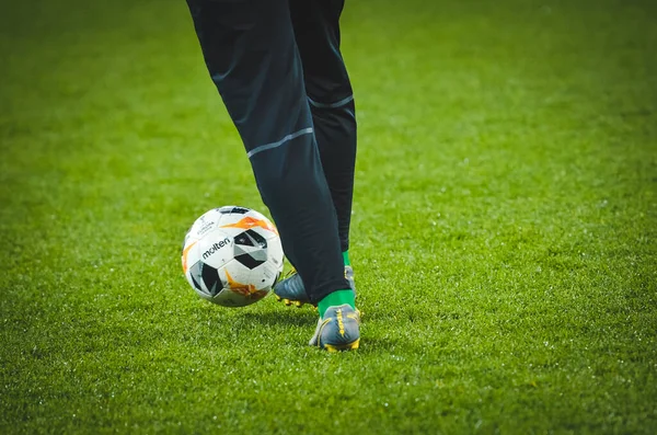 Lviv Ukraine November 2019 Europa League Official Soccer Ball Uefa — Stock Photo, Image